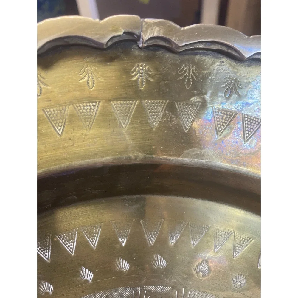 Brass Etched Peacock 14